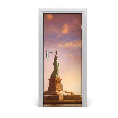 Self-adhesive door wallpaper Statue of liberty