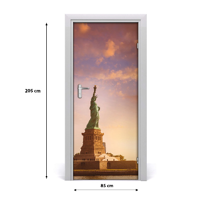 Self-adhesive door wallpaper Statue of liberty