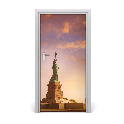 Self-adhesive door wallpaper Statue of liberty