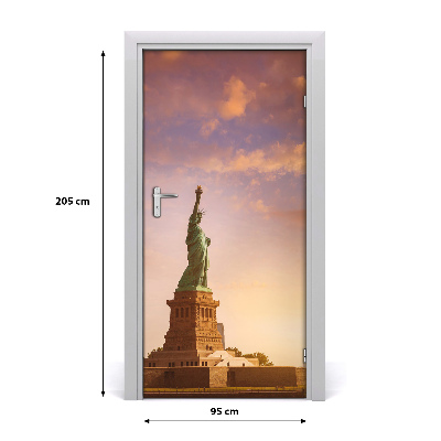 Self-adhesive door wallpaper Statue of liberty