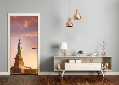 Self-adhesive door wallpaper Statue of liberty