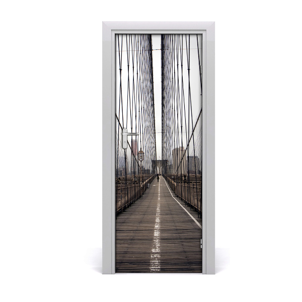 Self-adhesive door wallpaper Brooklyn bridge