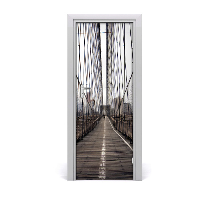 Self-adhesive door wallpaper Brooklyn bridge