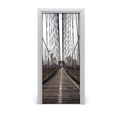 Self-adhesive door wallpaper Brooklyn bridge