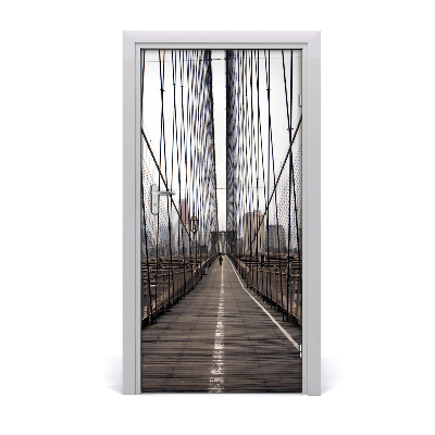 Self-adhesive door wallpaper Brooklyn bridge