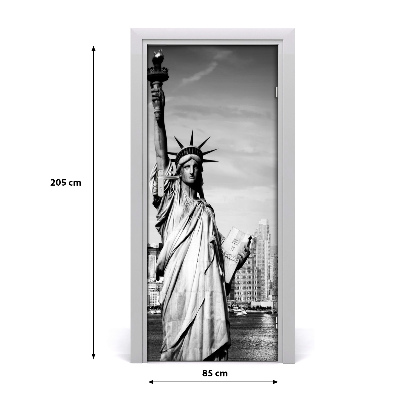 Self-adhesive door wallpaper Statue of liberty