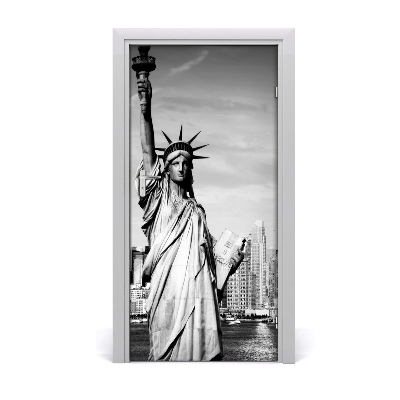 Self-adhesive door wallpaper Statue of liberty