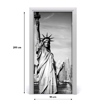 Self-adhesive door wallpaper Statue of liberty