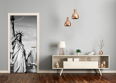 Self-adhesive door wallpaper Statue of liberty