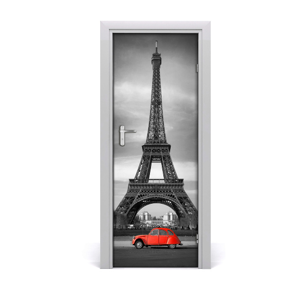 Self-adhesive door wallpaper Eiffel tower