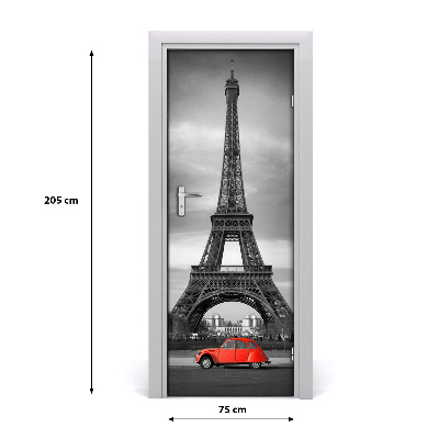 Self-adhesive door wallpaper Eiffel tower