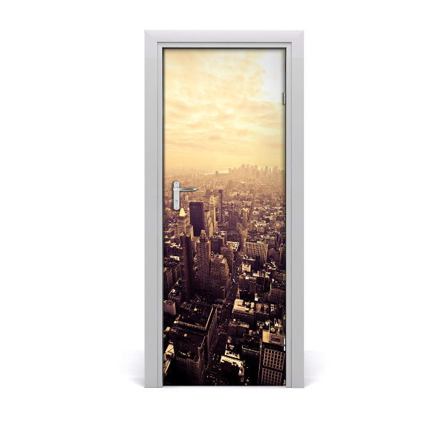 Self-adhesive door wallpaper Manhattan new york