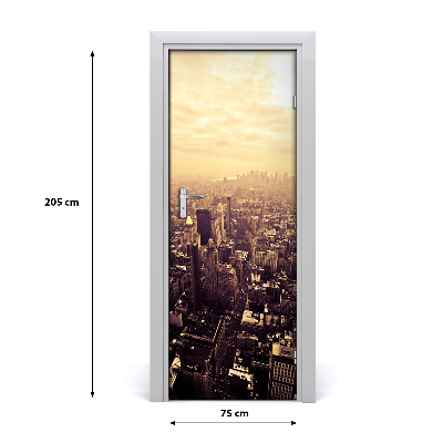 Self-adhesive door wallpaper Manhattan new york