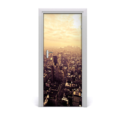 Self-adhesive door wallpaper Manhattan new york