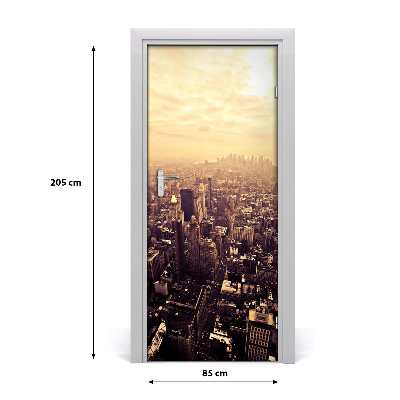 Self-adhesive door wallpaper Manhattan new york