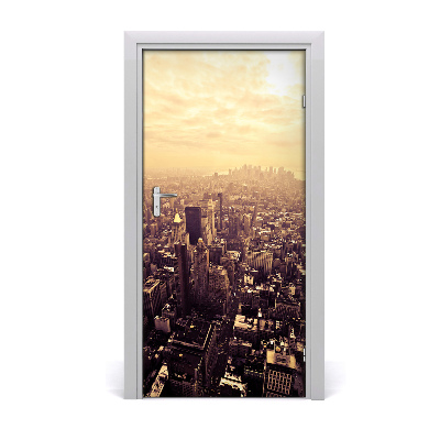 Self-adhesive door wallpaper Manhattan new york