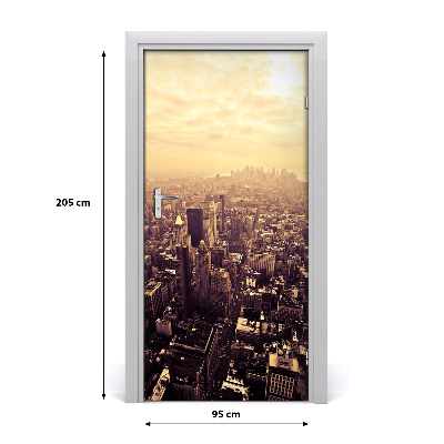 Self-adhesive door wallpaper Manhattan new york