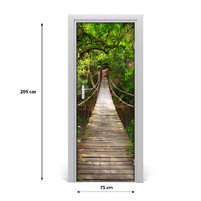 Door wallpaper Suspension bridge