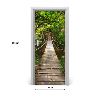 Door wallpaper Suspension bridge