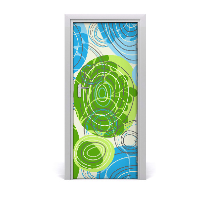 Self-adhesive door sticker Wall abstraction