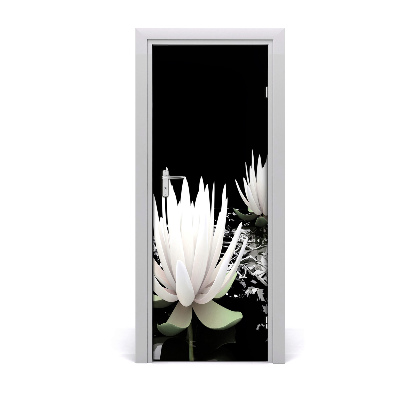 Self-adhesive door veneer Lotus flower