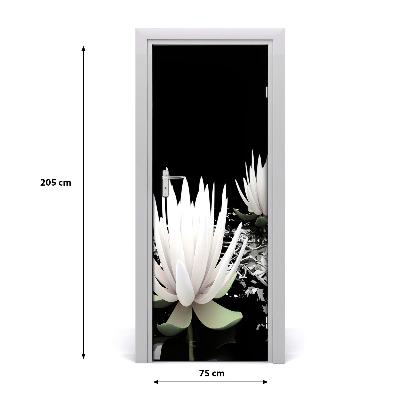 Self-adhesive door veneer Lotus flower