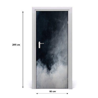 Door wallpaper Home white smoke