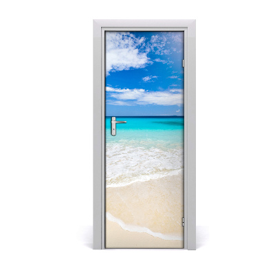 Door wallpaper Tropical beach