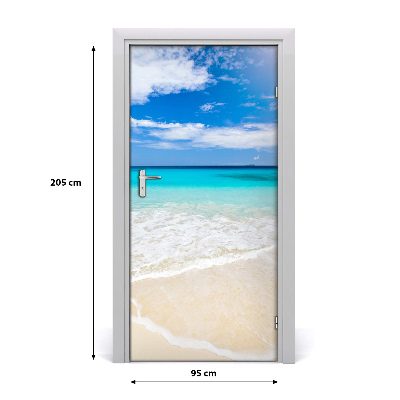 Door wallpaper Tropical beach