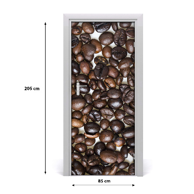 Self-adhesive door sticker Coffee beans