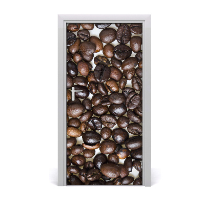 Self-adhesive door sticker Coffee beans