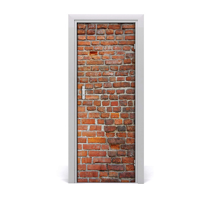 Door wallpaper Brick wall