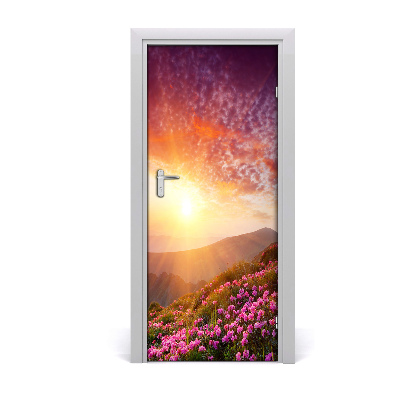 Door wallpaper Spring in the mountains