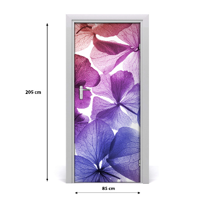 Self-adhesive door veneer Violet flowers