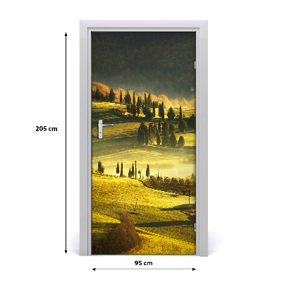 Self-adhesive door wallpaper Rural landscape