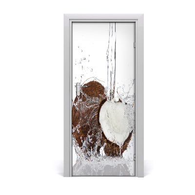 Self-adhesive door sticker Coconut