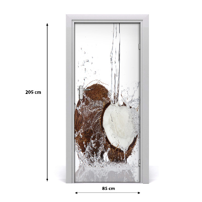 Self-adhesive door sticker Coconut