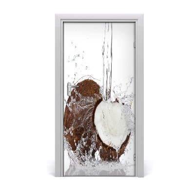 Self-adhesive door sticker Coconut