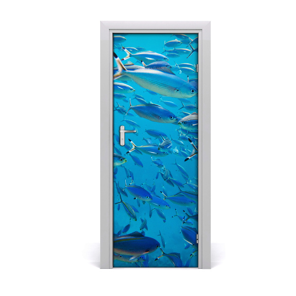 Self-adhesive door sticker Coral fish