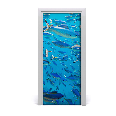 Self-adhesive door sticker Coral fish