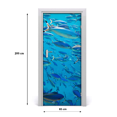 Self-adhesive door sticker Coral fish