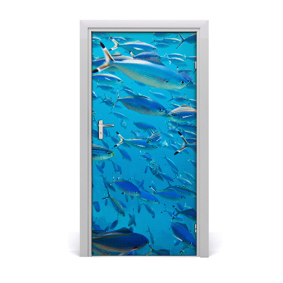 Self-adhesive door sticker Coral fish