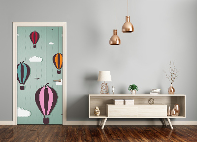 Self-adhesive door sticker Flying balloons