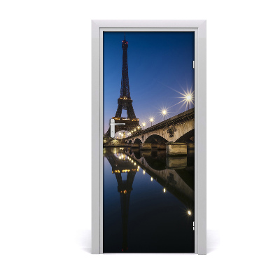 Self-adhesive door wallpaper Eiffel tower