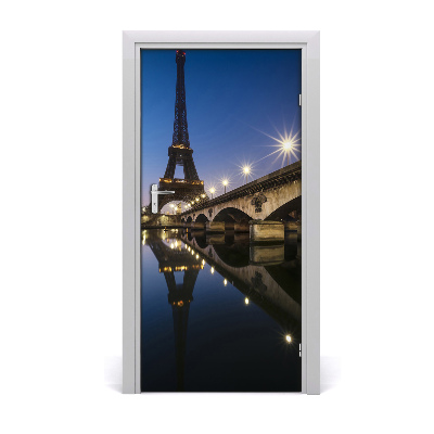 Self-adhesive door wallpaper Eiffel tower