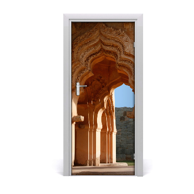 Self-adhesive door wallpaper Lotus mahal hampi