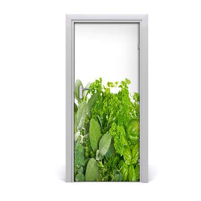 Self-adhesive door sticker Herbs