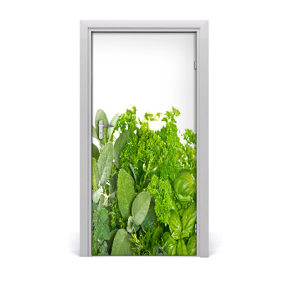 Self-adhesive door sticker Herbs