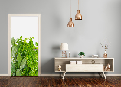 Self-adhesive door sticker Herbs