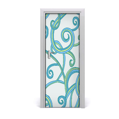 Door wallpaper Abstract spirals